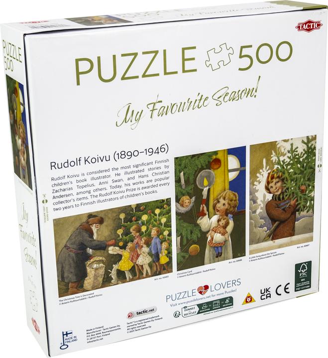 Immagine prodotto Tactic 500 Weihnachtskarten-Puzzle (500 pezzi)