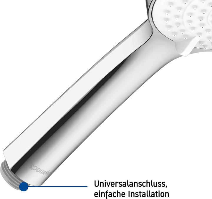 Produktbild Duravit Handbrause 110, 3 jet chrom / weiss (3 Strahlarten, 14 l/min)