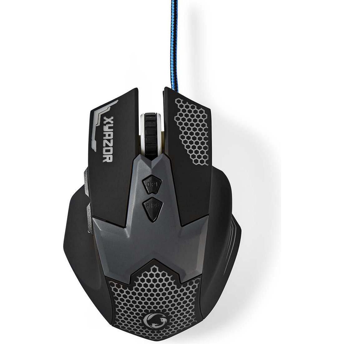 Nedis Gaming-Maus GMWD200BK (Kabelgebunden), Maus, Schwarz