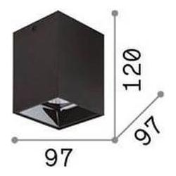 Thumbnail - Ideal lux, Wandleuchte + Deckenleuchte, NITRO LED Deckenleuchte 25W Schwarz warmweiss 319582 (2350 lm)