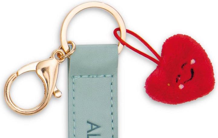 Produktbild Magni NICI Schlüsselanhänger Alles Liebe Kunstlederband mit Herz türkis 10cm