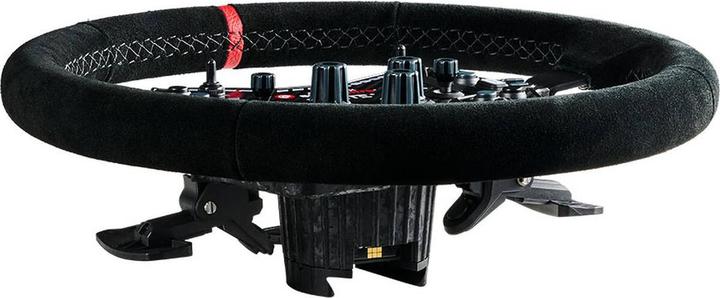 Produktbild Asetek SimSports Lenkradkranz, gewölbt, 340 mm - schwarz, wildleder (PC)