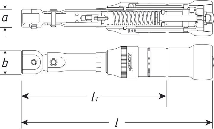 Actual product image HAZET Torque spanner 6281-2CTCAL - Tolerance: 4% - Recessed square 9 x 12 mm - (5 Nm, 13 Nm)