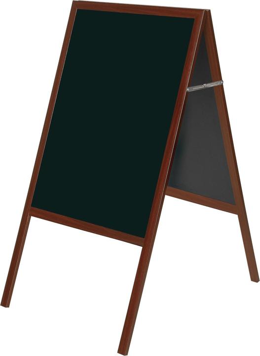 Bi-Office Panneau de trottoir, avec surface en craie, aspect cerise