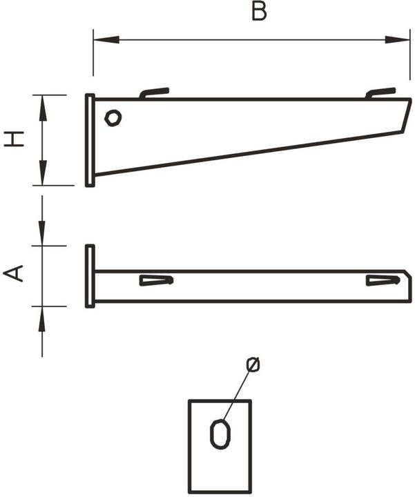 Actual product image OBO Bettermann OBO AWG 15 11 A2 Wall/stalk bracket 110mm V2A for mesh cable tray (Cords)