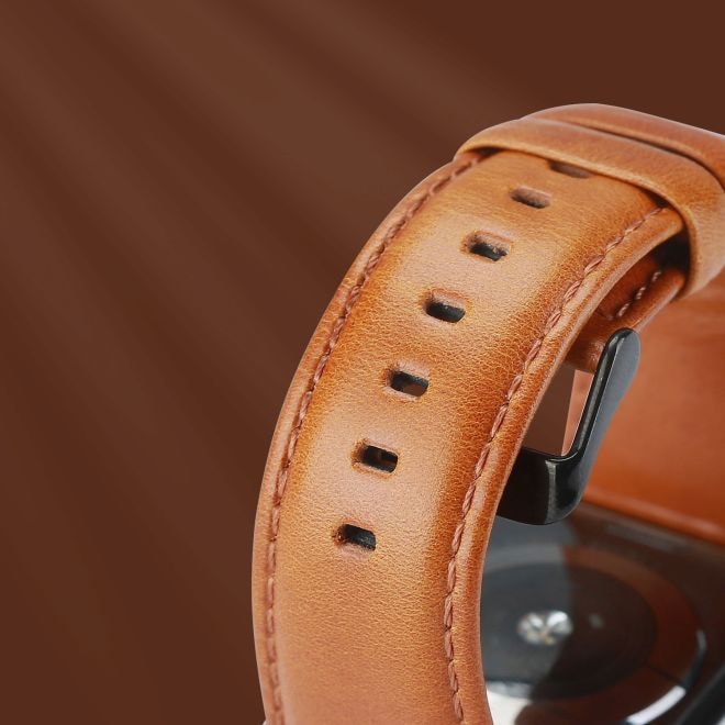 Actual product image Dux Ducis Business Series Genuine Leather Replacement Strap (40 mm, 38 mm, 41 mm, Genuine leather, Apple Watch Series 2, Apple Watch Series 3, Apple Watch Series 1, Apple Watch Series 4, Apple Watch Series 5, Apple Watch Series 6, Apple Watch Series 7, Apple Watch Series 8, Apple Watch Series 9, Apple Watch SE)