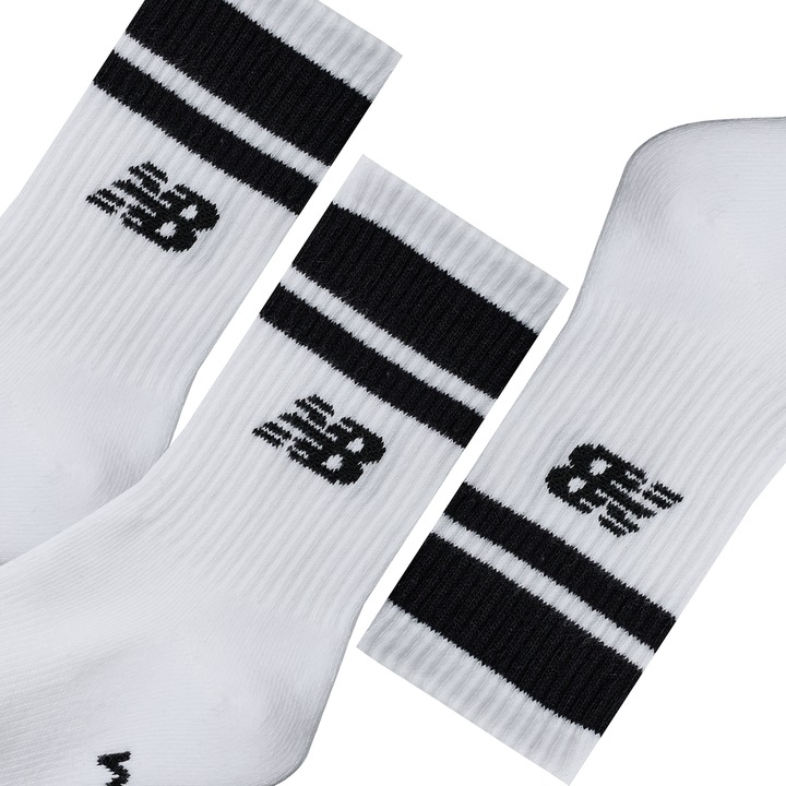 Actual product image New Balance Kids Everyday Stripe Midcalf 3 Pack (pack of 3, S)