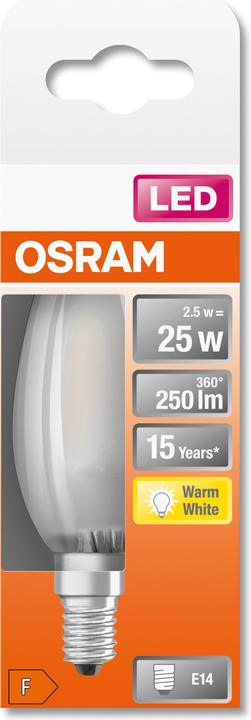Produktbild Osram Led Retrofit Classic B (E14, 2.50 W, 250 lm, 1 x, F)