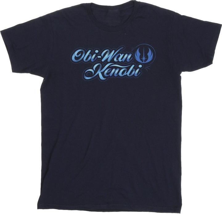 Immagine prodotto Star Wars Obi-Wan Kenobi Ribbon Font Maglietta Uomo (M)