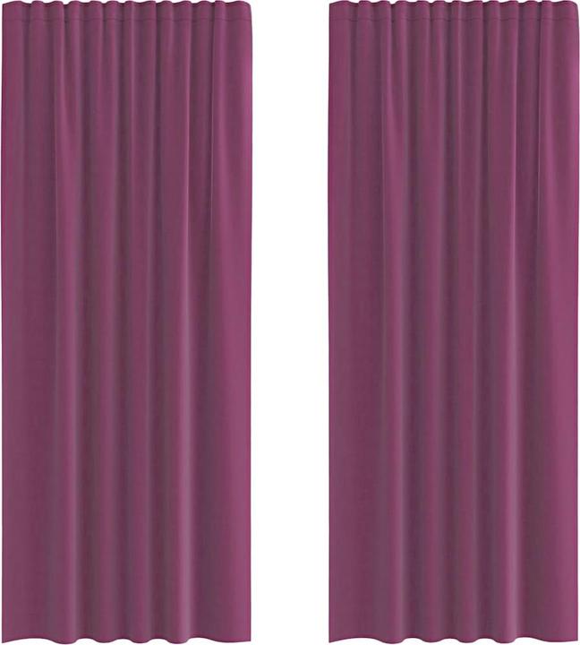 Produktbild vidaXL Voile Vorhänge mit Stangentaschen 2 Stk. Lila (140 x 245 cm)