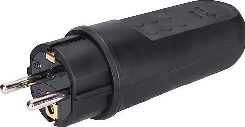 Actual product image REV 0512090555 Safety plug rubber 250 V Black IP44 (CEE 16/3)