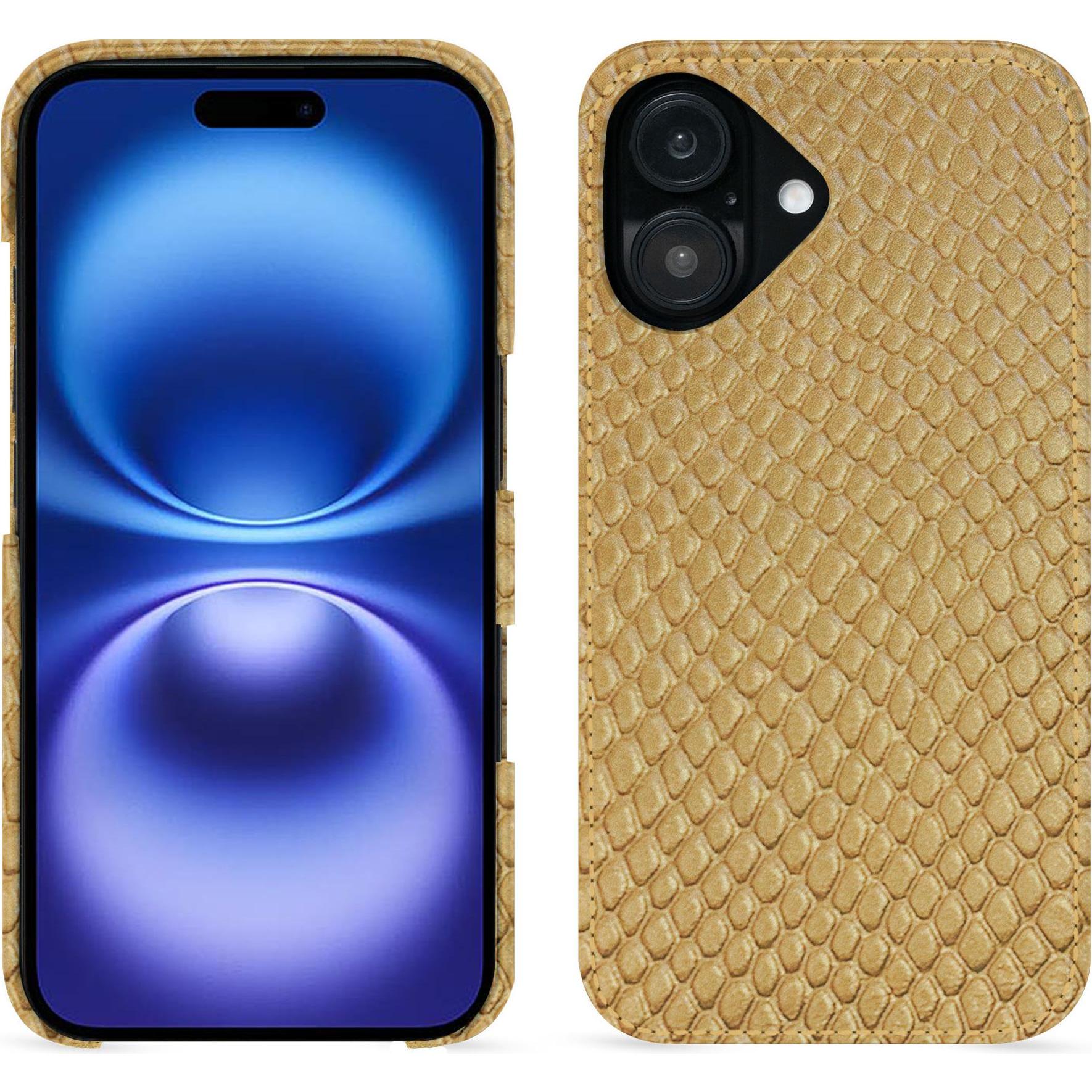 Noreve Lederschutzhülle (Apple iPhone 16), Smartphone Hülle, Beige