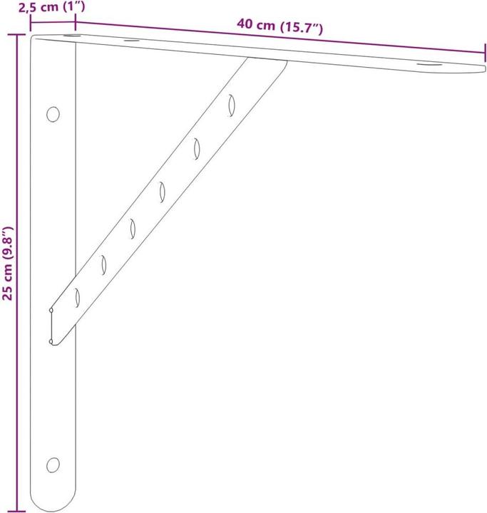 Actual product image vidaXL Shelf supports 4 pcs. Noble