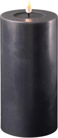 Image du produit Deluxe Homeart Bougie ronde LED - Noir 7,5 x 15 cm (1 x)