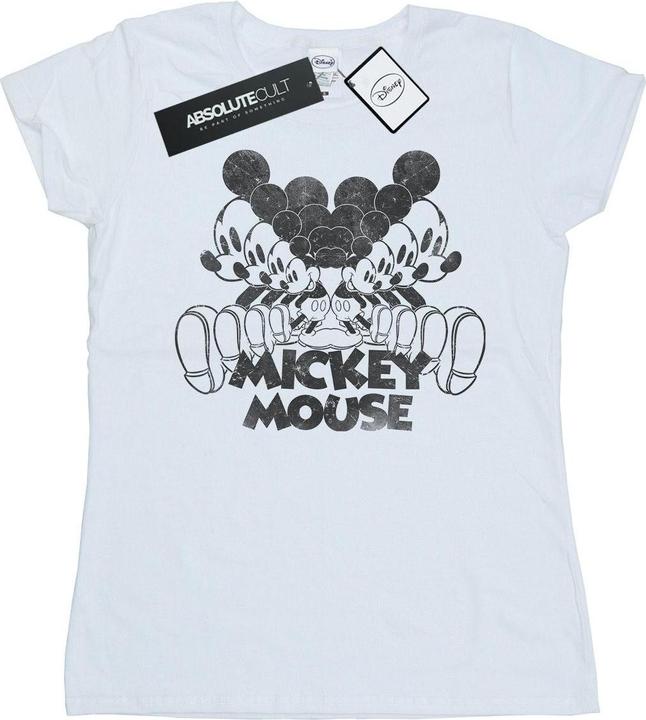 Actual product image Disney Womens/Ladies Mickey Mouse Mirrored Cotton T-Shirt (XL)
