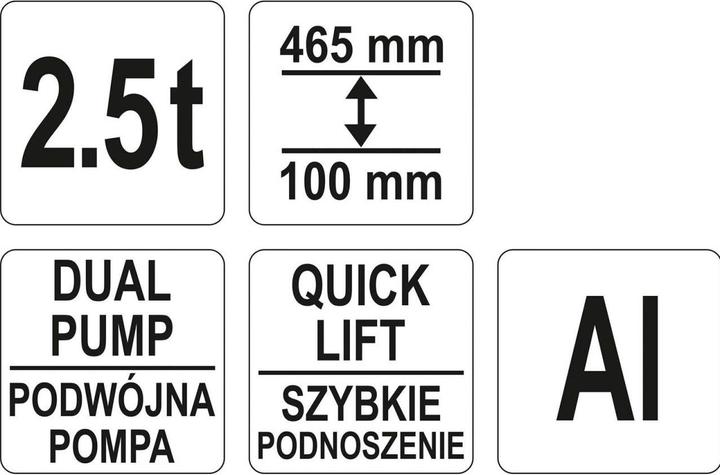 Actual product image Yato Manoeuvring jack