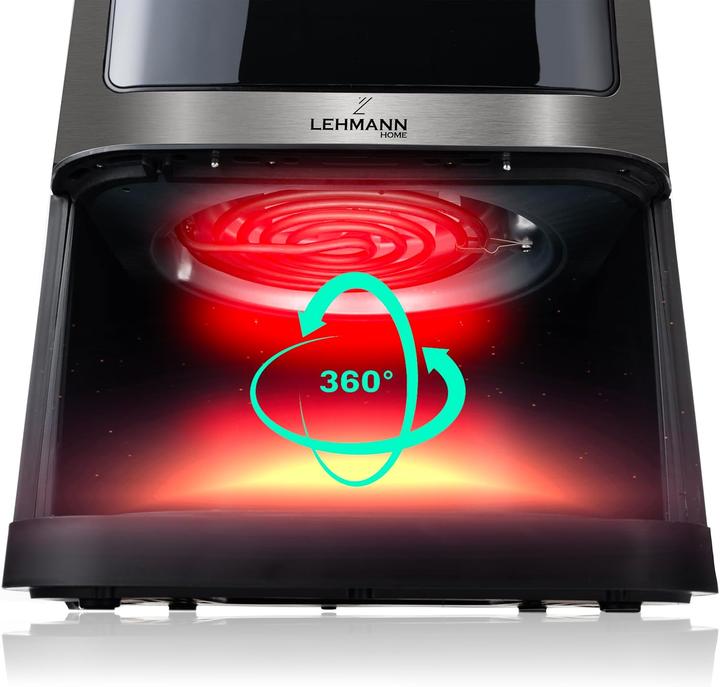 Produktbild Lehmann Heissluftfritteuse Air Fryer ‎LHODF-1435 mit Sichtfenster, 12 Programmen & Timer