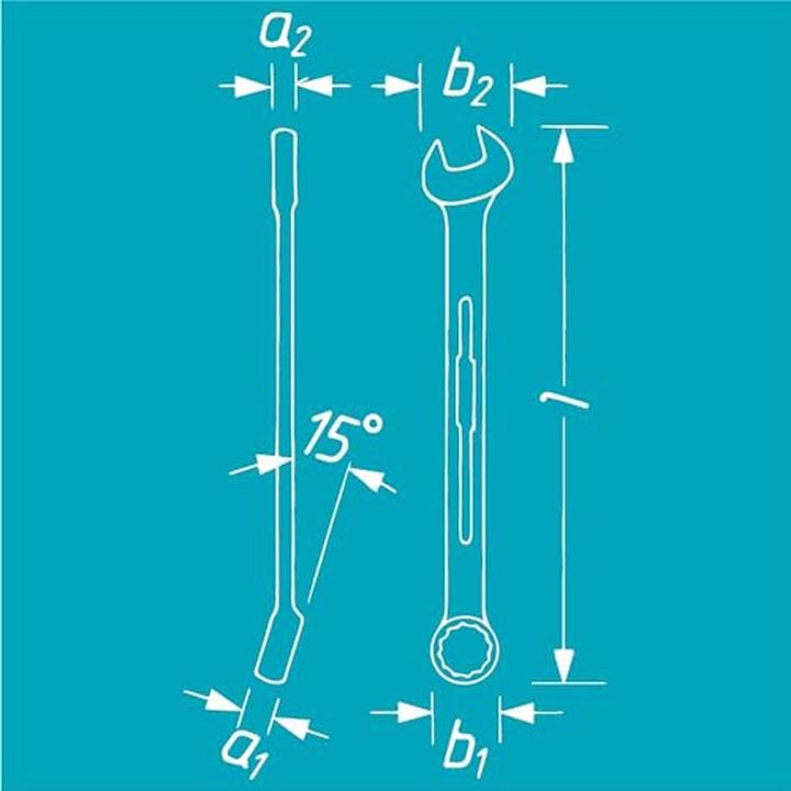 Image du produit HAZET Clé mixte 600N-41 ∙ Profil Traction à 12 pans extérieurs ∙ 41 mm (41 mm)