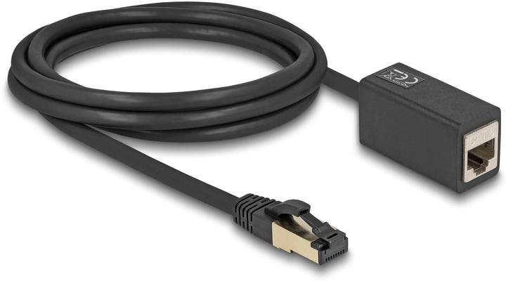 Produktbild Delock Netzwerk Verlängerungskabel RJ45 Stecker zu RJ45 Buchse Cat.8.1 S/FTP 2 m schwarz (S/FTP, CAT8.1, 2 m)