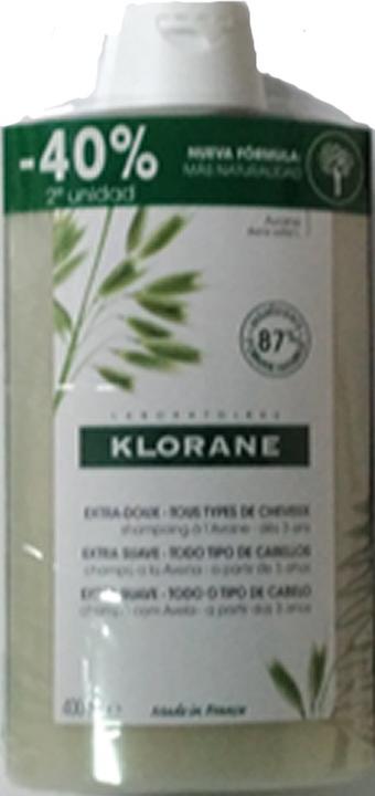 Produktbild Klorane Extra sanftes Hafershampoo 400ml - 2er-Pack (800 ml, Flüssiges Shampoo)