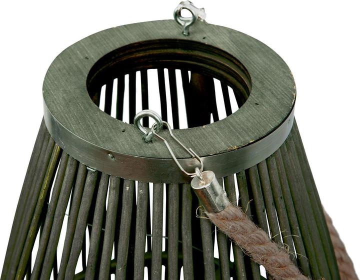 Actual product image Natura Punto Bamboo Lantern with Glass Wind Light (24 x 36 cm)