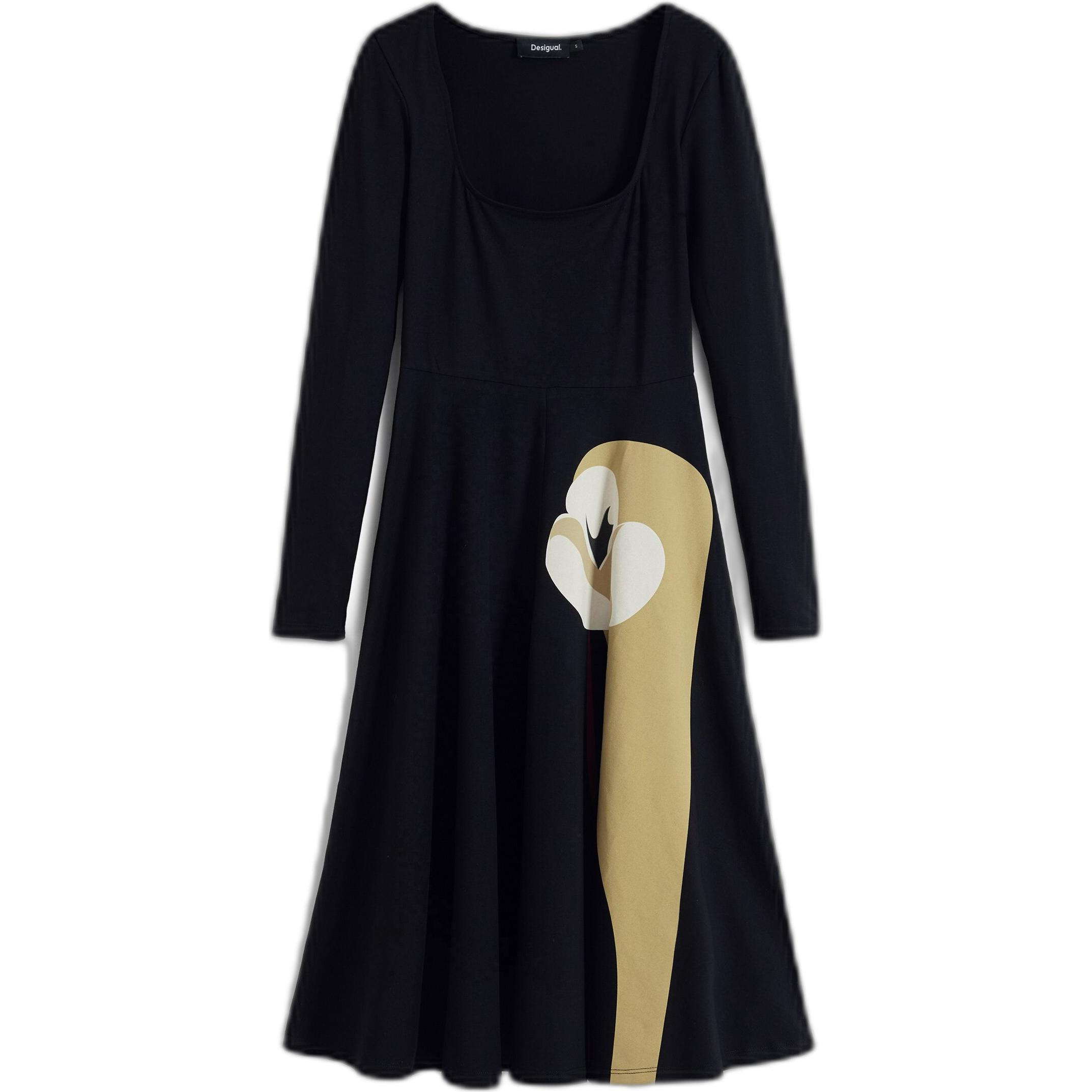 Desigual, Damen, Kleider, Lirio, Schwarz, (L)