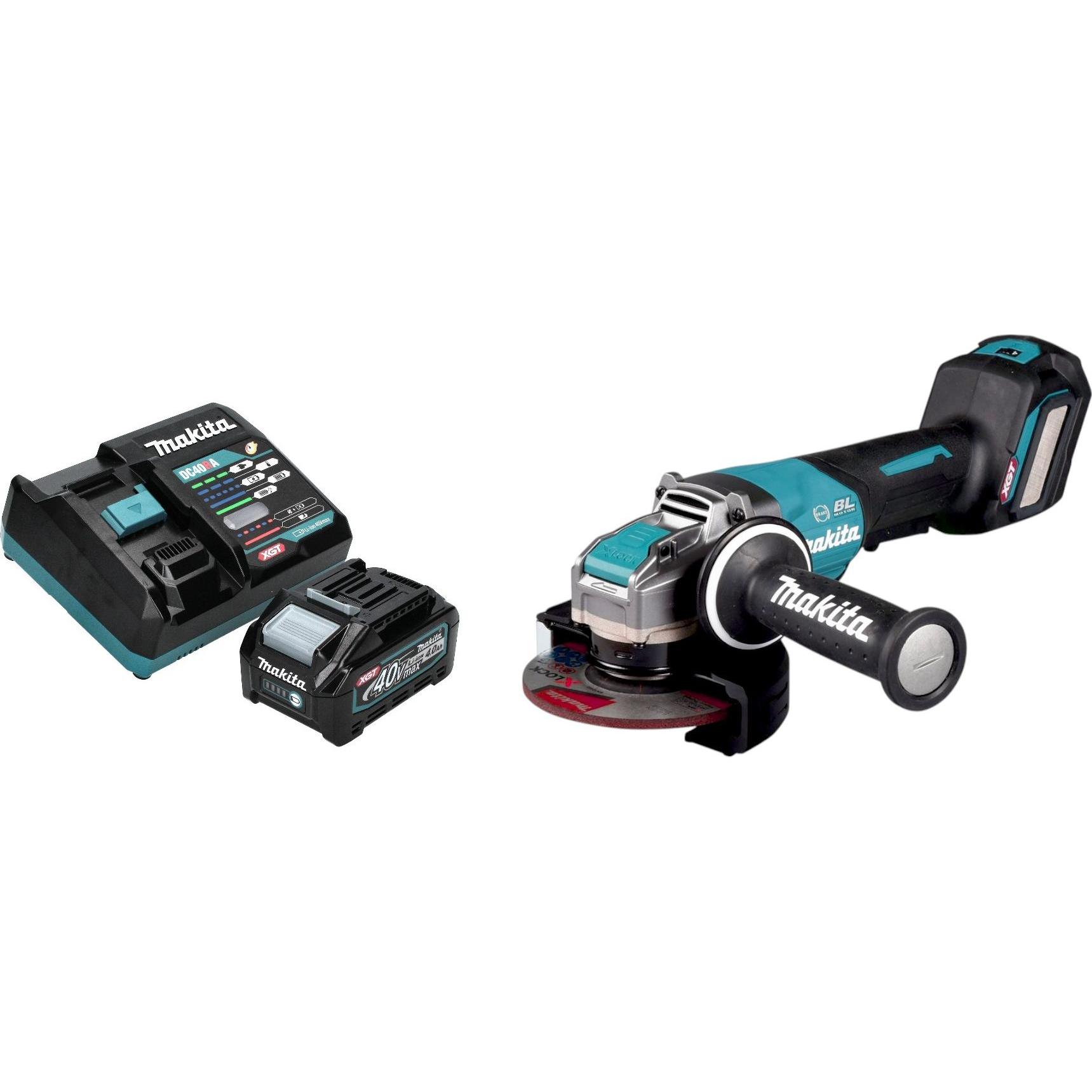 Thumbnail - Makita, Winkelschleifer, GA 044 GM101 Akku Winkelschleifer 40 V max. 125 mm X-LOCK Brushless + 1x Akku 4,0 Ah + (125 mm)