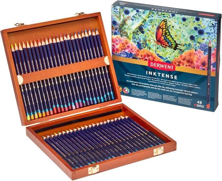 Produktbild Derwent Inktense Permanent Aquarell-Geschenkset (Mehrfarbig, 48 x)