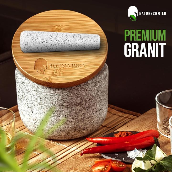Image du produit Naturschmied Mortier avec pilon & couvercle