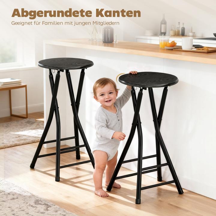 Produktbild Homcom Barhocker MDF, Stahl Schwarz