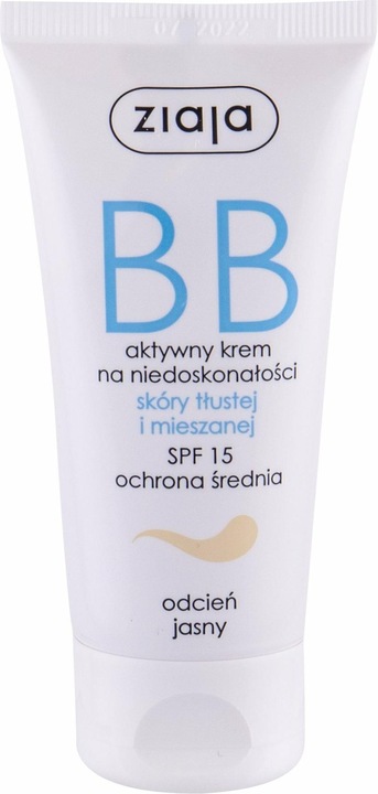 Produktbild Ziaja BB Cream Oily and Mixed Skin Light 50ml - SPF15 BB Cream for Women (Light)