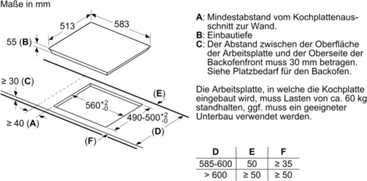 Produktbild Bosch Hausgeräte EB-Kochfeld (58.30 cm, Elektrokochfeld)