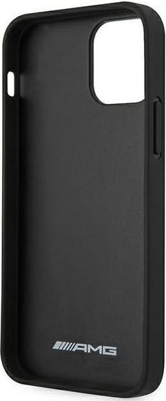 Immagine prodotto Mercedes AMG AMHCP12SGSEBK Custodia rigida per iPhone 12 mini da 5,4" in pelle nera con linee in rilievo (Apple iPhone 12 mini)