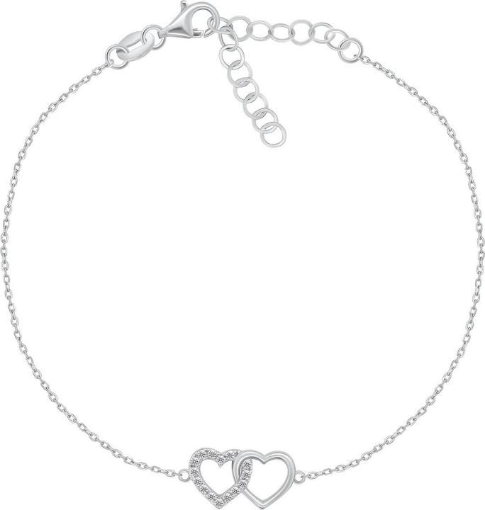 Image du produit Brilio Argent - Délicat bracelet en argent Coeurs alignés BRC115W (Argent sterling 925)