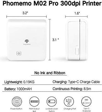 Produktbild Phomemo Minidrucker (Thermodirekt / Thermotransfer, Schwarz-Weiss)