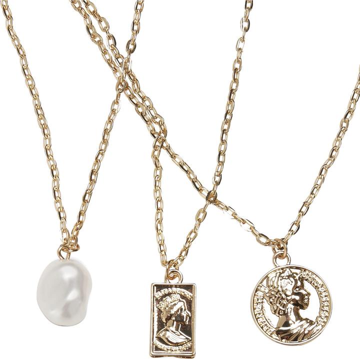 Produktbild Urban Classics Layering Pearl Basic Necklace (Array, Oberstoff 1: 50% Eisen 50% Zink Legierung)