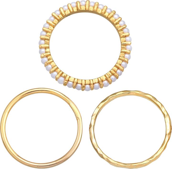 Immagine prodotto Elli Set di 3 perline per anelli impilati in argento 925 (54, 925 Argento)