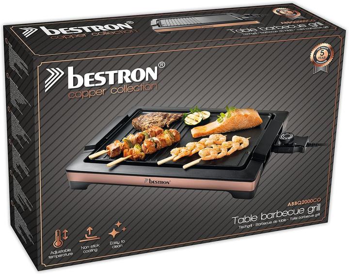 Image du produit Bestron ABBQ2000CO Gril à raclette, bronze