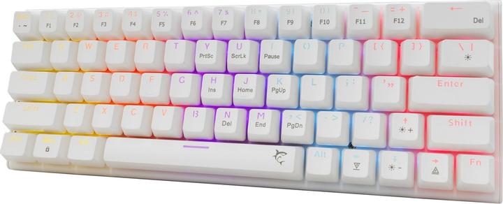 Actual product image White Shark GK-002211V2 Wakizashi 2 White US Red Switches (63 Keys)