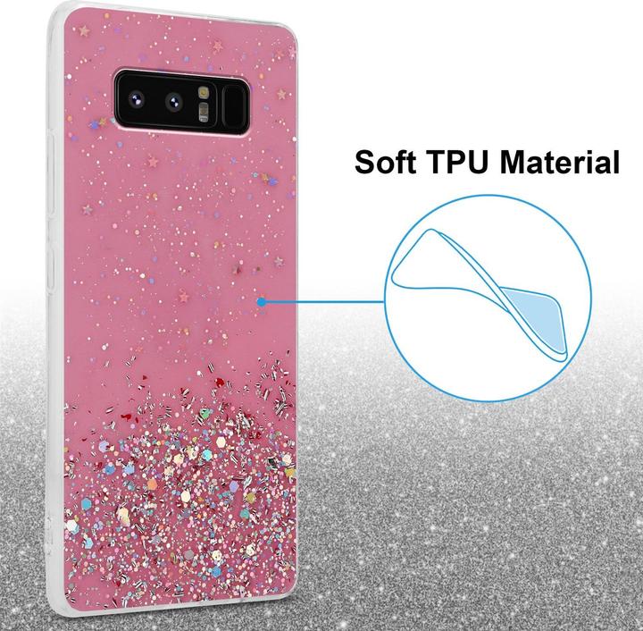 Actual product image Cadorabo TPU cover sparkling glitter (Samsung Galaxy Note 8)