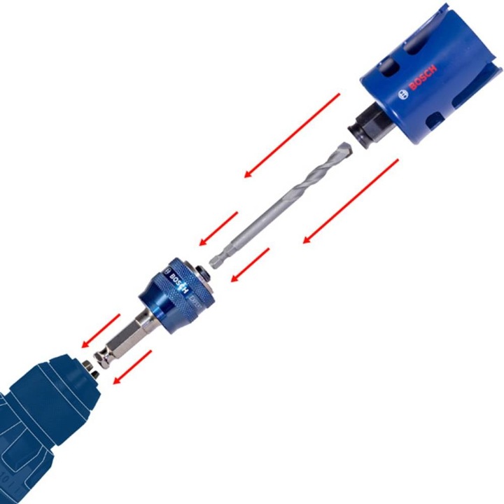 Productafbeelding Bosch Professional Zubehör PRO Multi Materiaal PC Plus gatenzaagset, 11 stuks. (25, 32, 54, 60, 68, 76, 86 mm, 40 millimeter)