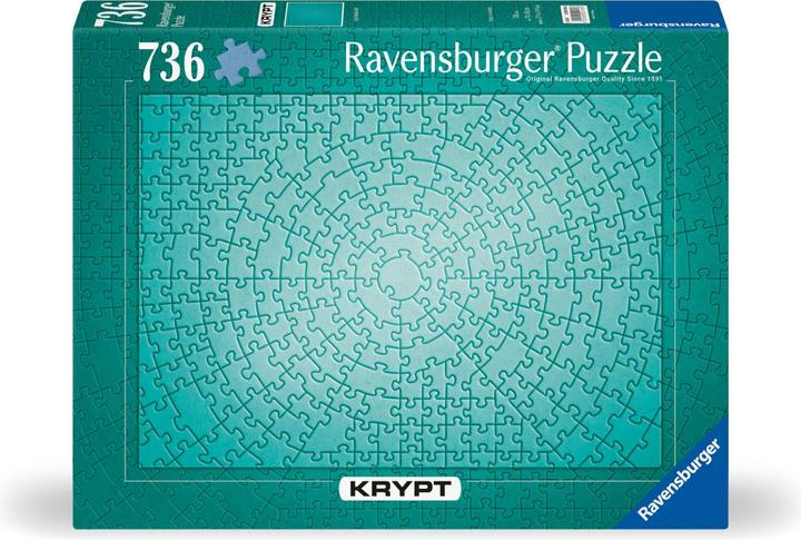 Produktbild Ravensburger Puzzle 12000189 - Krypt Puzzle Metallic Mint - Schweres Puzzle für Erwachsene und (736 Teile)
