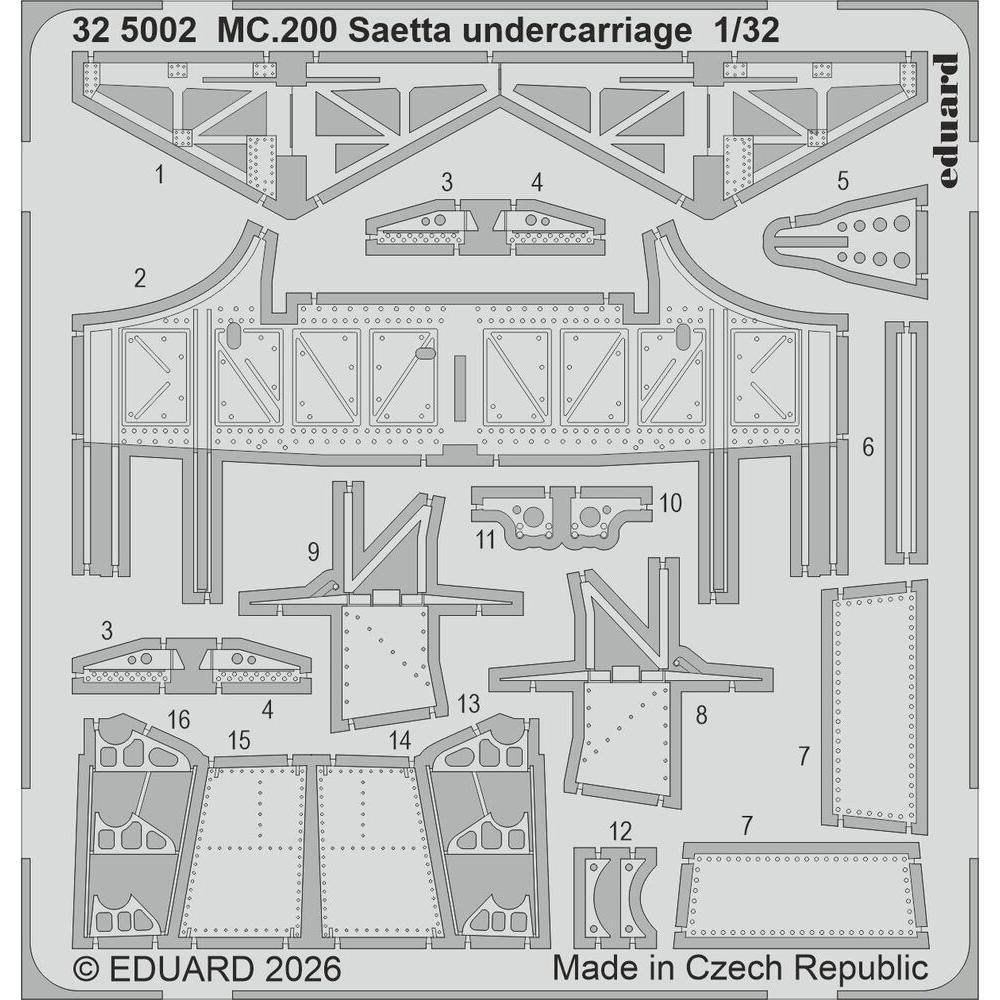 Eduard MC.200 Saetta undercarriage for Italeri