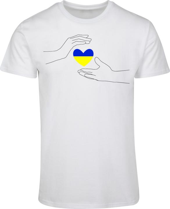 Produktbild Merchcode Peace - 2 Hand Heart White Basic T-Shirt - 113083 (XL)