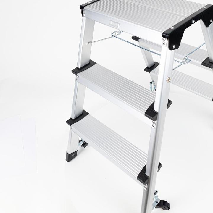 Actual product image Dönges Folding ladder with castors, 3 steps (Folding step, 60.60 cm)
