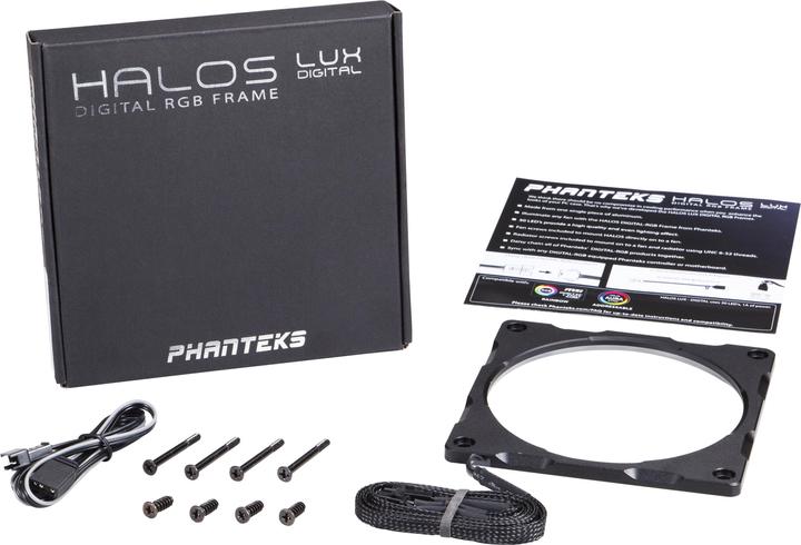 Actual product image Phanteks Halos Lux Digital 140mm Frame Digital RGB alu / black
