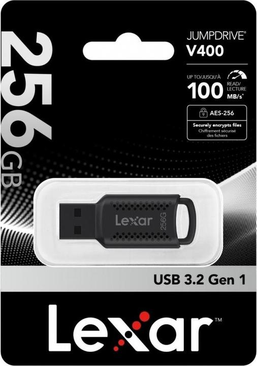 Immagine prodotto Lexar Unità JumpDrive V400 USB 3.0 Clé - 256Go (Noir) (256 GB, USB-A)