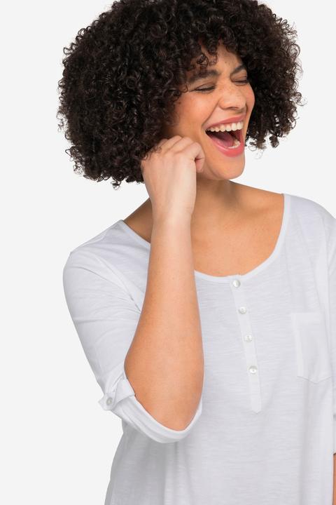 Produktbild Angel of Style T-Shirt, Rundhals mit Knopfleiste, 3/4-Ärmel (56)