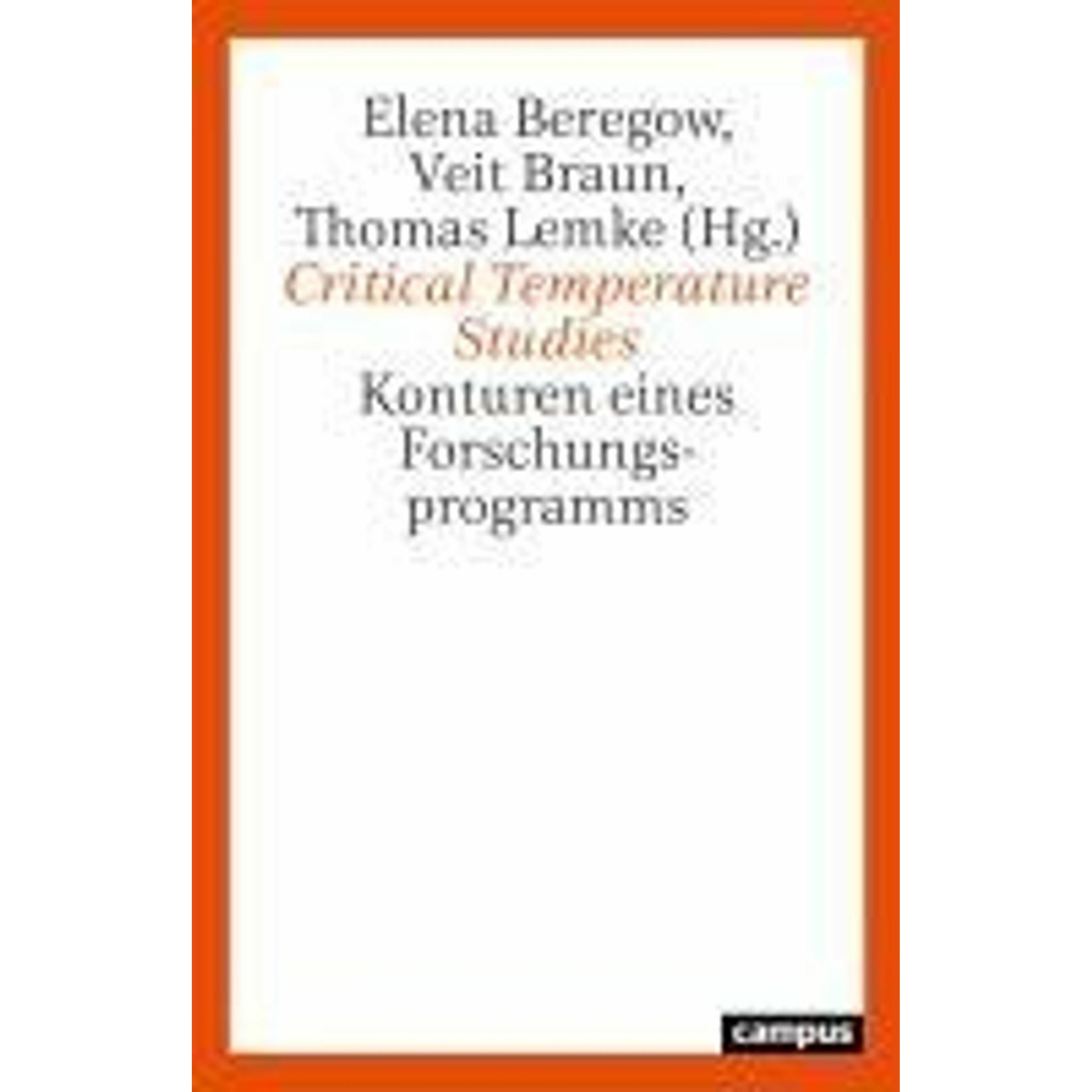 Thumbnail - Critical Temperature Studies, Fachbücher von Elena Beregow, Thomas Lemke, Veit Braun