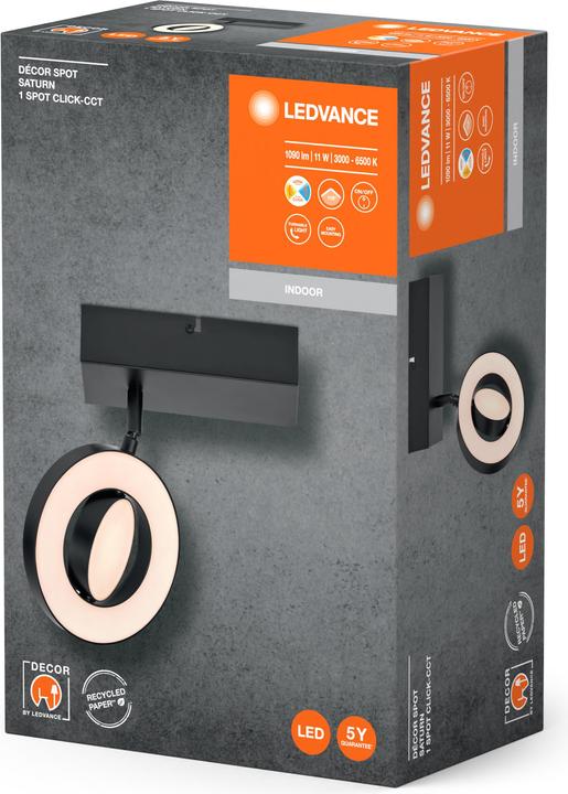 Produktbild Ledvance DECOR SPOT SATURN BLACK 1 Spot (215 lm)